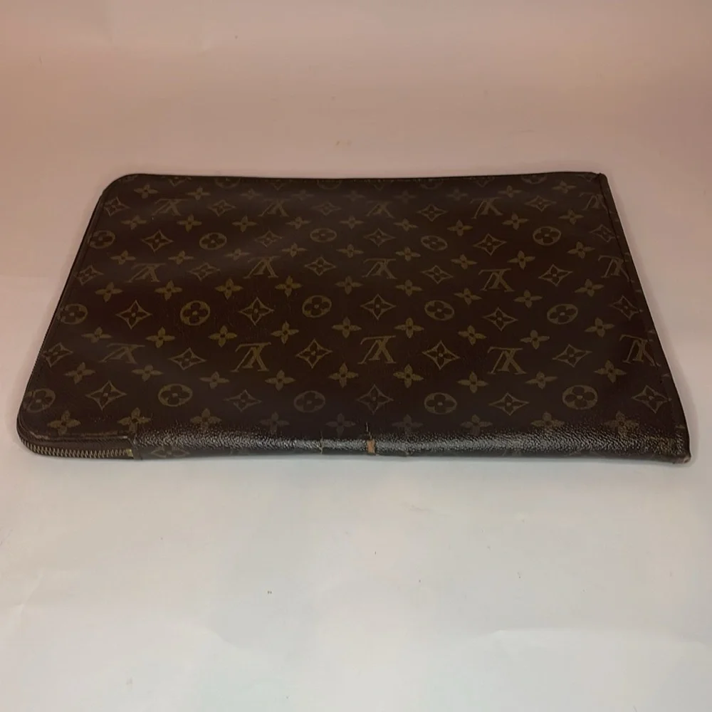 Louis Vuitton Pouch Document Holder 1988 Louis Vuitton Clutch LV Monogram Bag